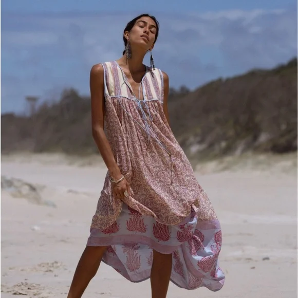 ワンピース Daughters of India AahnaDress ~ BlueBell Sita Maxi Dress ~ Bluebell – Daughters of India